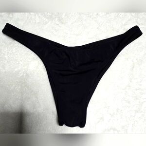 Victoria's Secret Bikini Size Medium M Swim VS Bottoms Black Brazilian Cheeky